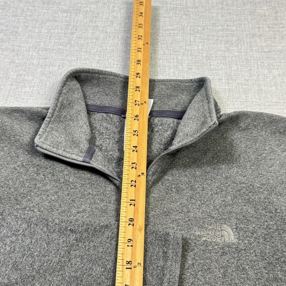 The North Face TKA 100 Sweatshirt Mens XL Gray Pullover 1/4 Zip Fleece Mock Neck